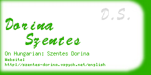 dorina szentes business card